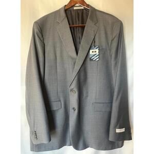 Joseph Abboud Gray Big Men's Wool Blazer Suit Jacket - Size 54X, New with Tags